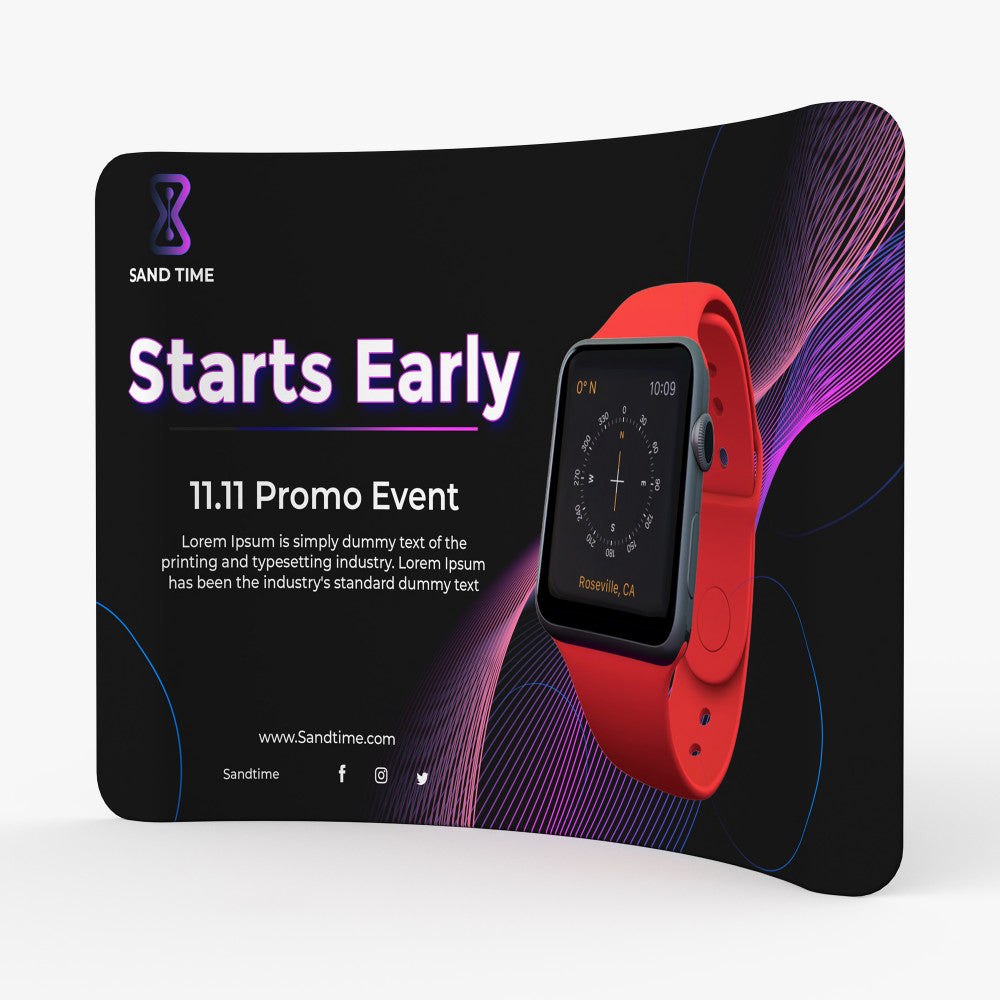 Curved Tension Fabric Display for Trade Shows and Exhibitions