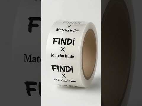 clear Round label in a roll - best use for coffee shop, restaurant and boba cups.mp4