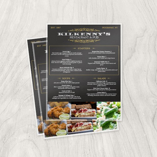 Laminated Menu